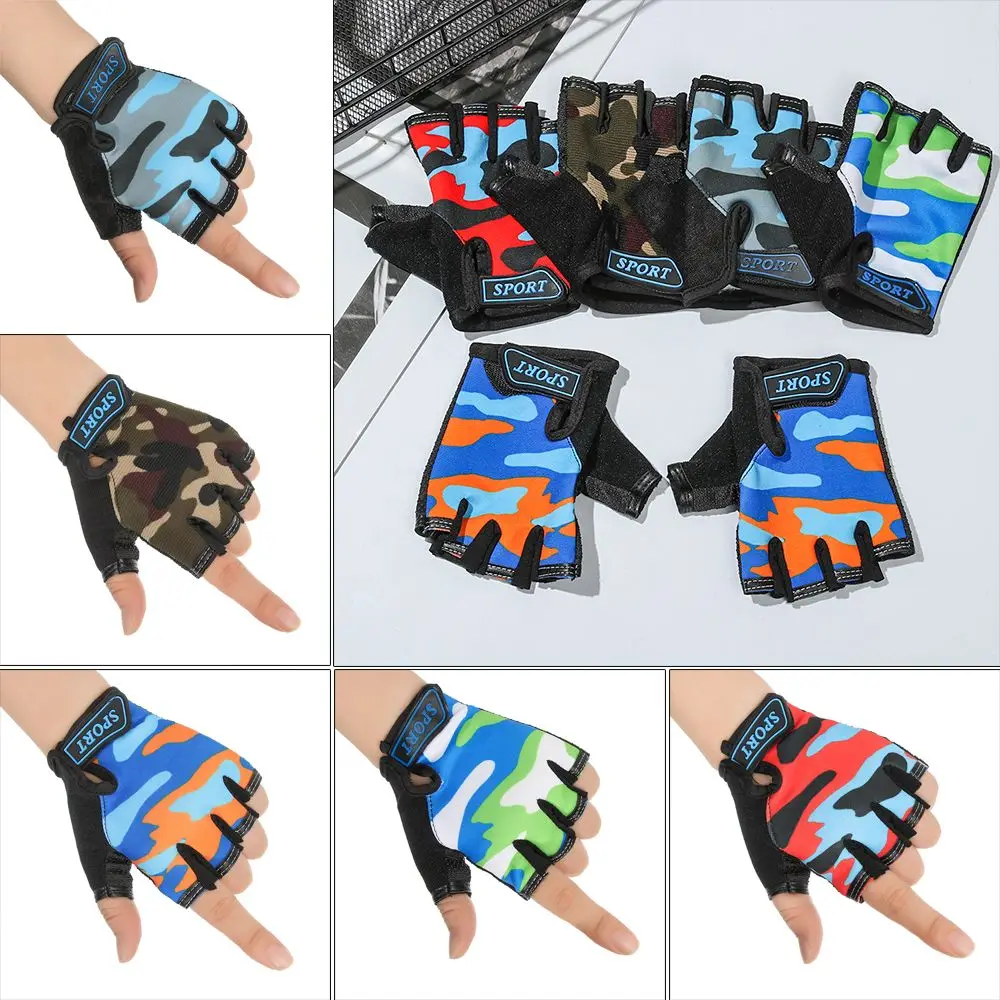 Cycling Gloves Half Finger Bicycle Gloves High Elastic Non-slip Bike Gloves  Children's Bike Gloves Riding Equipment