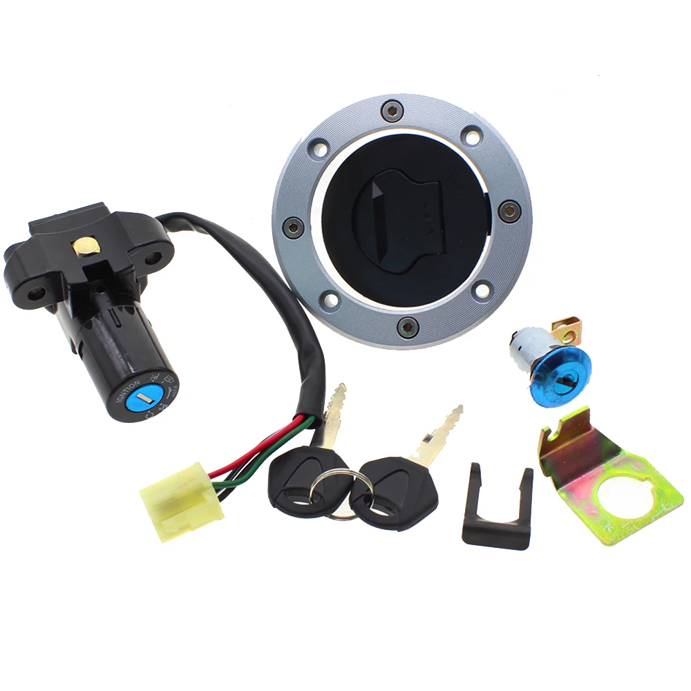Motorcycles Ignition Switch Fuel Gas Tank Cap Seat Lock Key Set For Suzuki GS500 2001-2012 GS500E 1989-2000 1999 1998 1997 1996