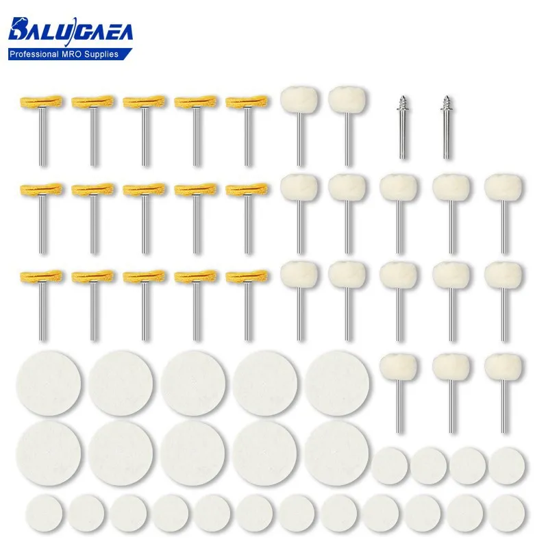 

Wool Polish Disc Set 58PCS Wool Polish Wheel Abrasive Buffing Wheel for Dremel Rotary Tools