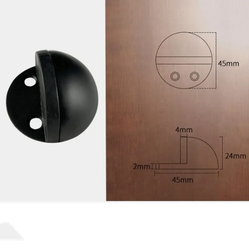 Non-punching Sticker Hidden Stainless Steel Rubber Door Stop Door Stopper Clip Buckle Floor Type Nail-free Stopper door stopper silicone door stopper door stopper bumpers