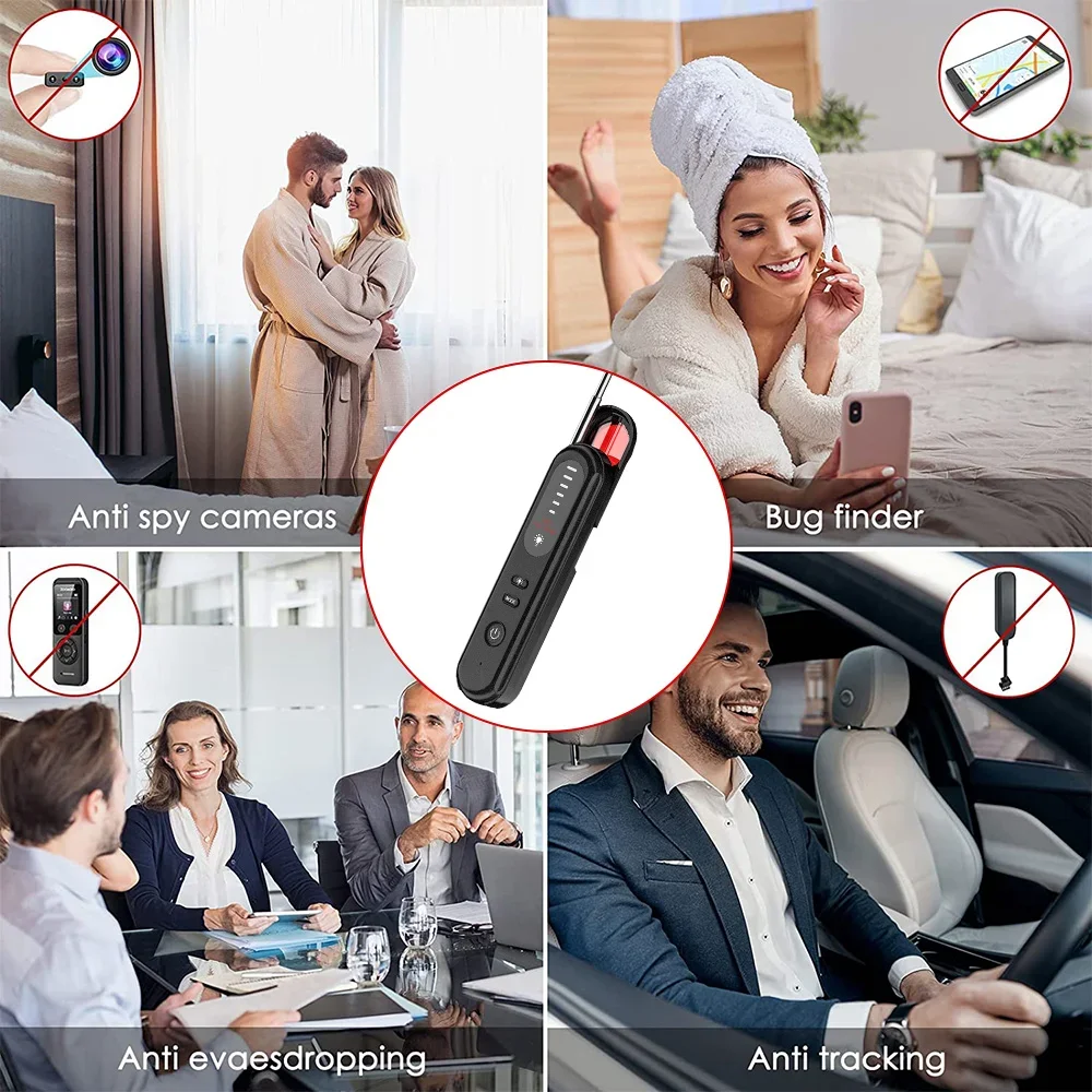 Hidden Camera Detector Listening Device Tracker Out Anti-Spy Electronic Signal 5 Levels Sensitivity Wireless Signal Scanner