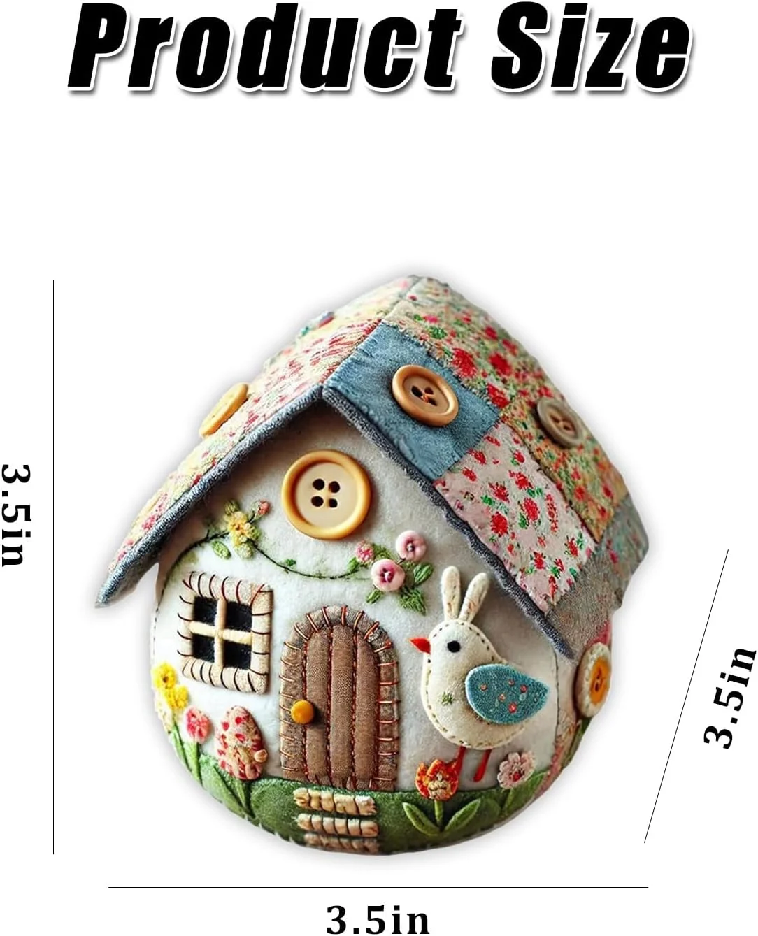 Patchwork Felt Egg House DIY Kit Bunny Craft Kit Easter Craft Decor Handmade Cozy