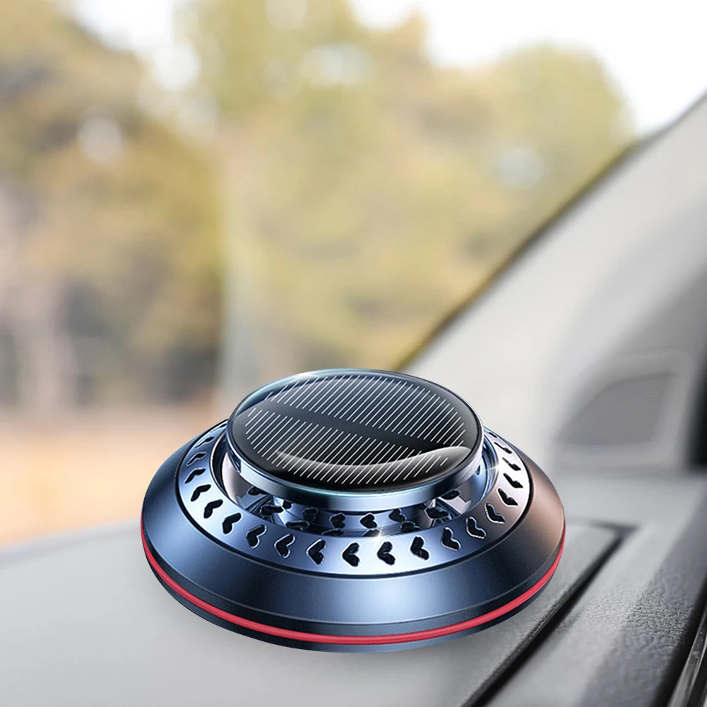 

Solar Rotating Car Rotating Aromatherapy Aluminum Alloy Automatic Car Perfume Diffuser Creative Car Perfume Dashboard Decoration