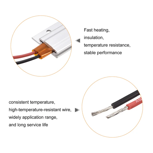 Ptc Fűtőelem 48V 24V 12V 220C Állandó Termosztát Termisztor -Levegő Fűtött Érzékelő A Tojás Inkubátor Alumínium Héjának Melegítéséhez - Image 4