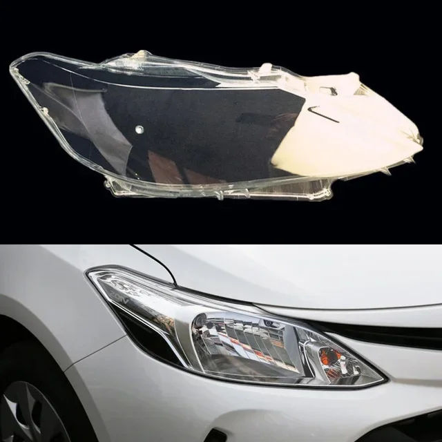 

For Toyota Vios Car Headlamp Case Glass Shell Lamp Headlight Transparent Cover Lens Lampshade Auto Light Caps 2017 2018 2019