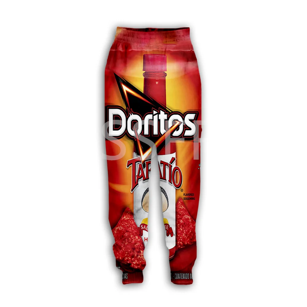 NewFashion Foods Potato Chips Candy Sauce Chocolate Snacks 3DPrint Unisex Streetwear Funny Casual Sweatpants Jogger Trousers X1