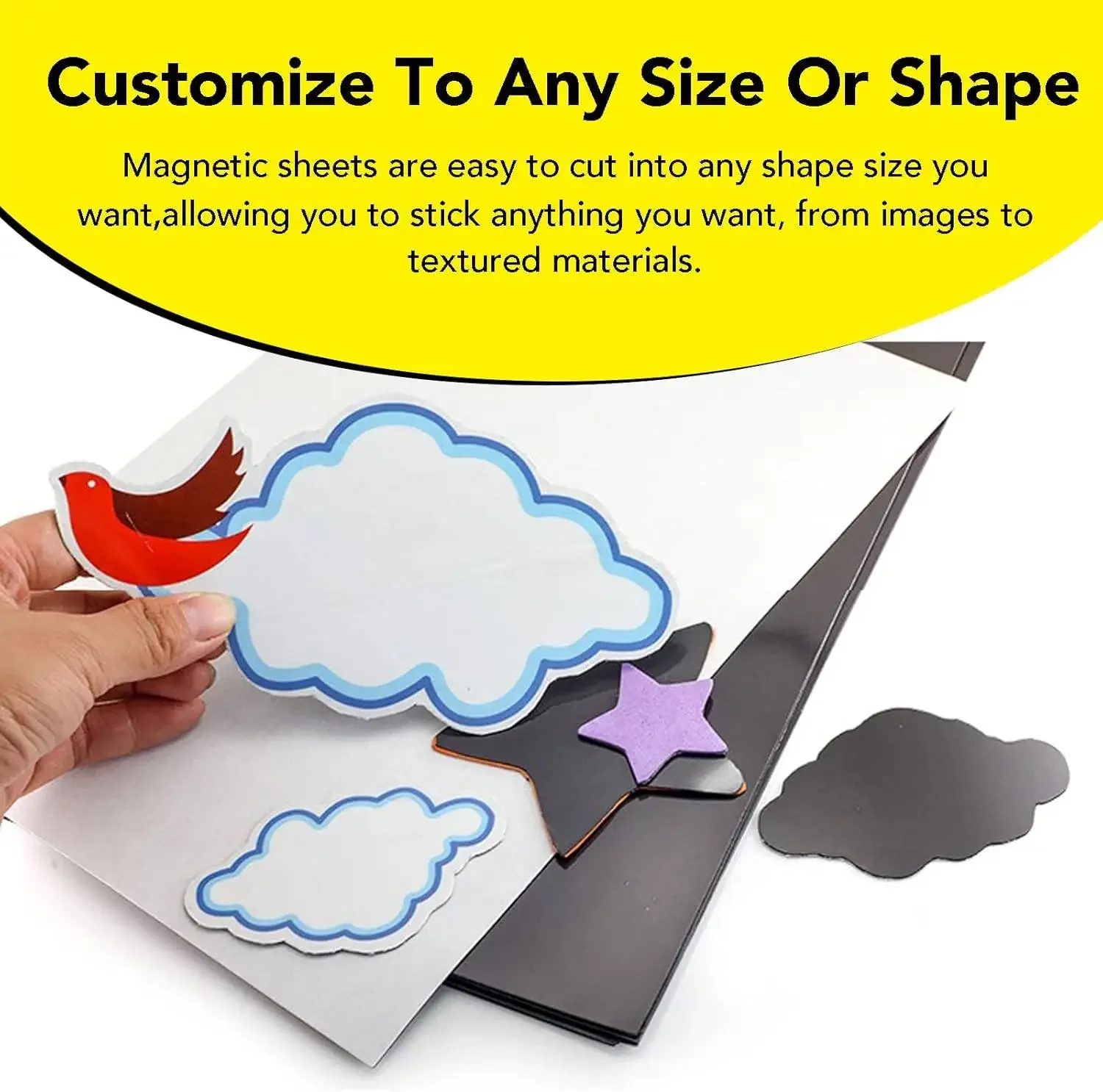 Adhesive Magnetic Sheets 4 x 6 Inch Photo Magnets Flexible Magnet Backing For Crafts Photos Pictures