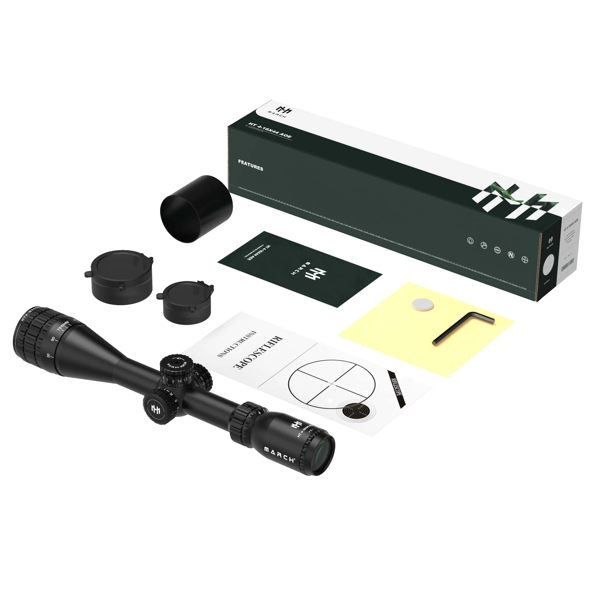March New  HT4-16X44 AOE Compact Air Guns, Imagem de  Clara e Iluminação Para Caça e Competição，Caça 3