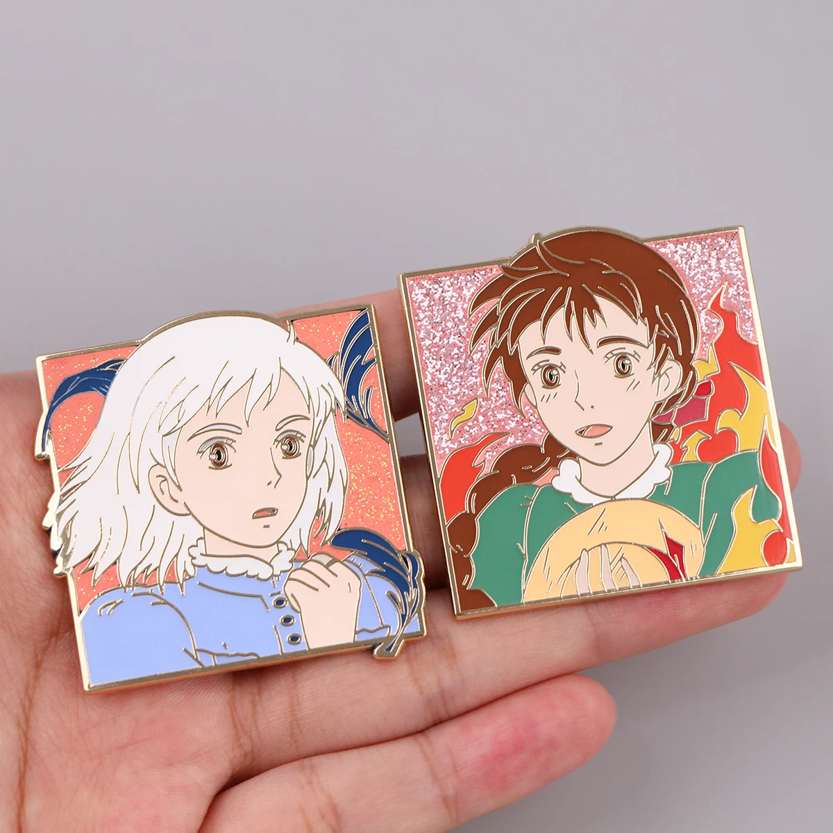 Anime-Inspired Fire Badge Enamel Pin – Trendy Backpack & Lapel Accessory Gift