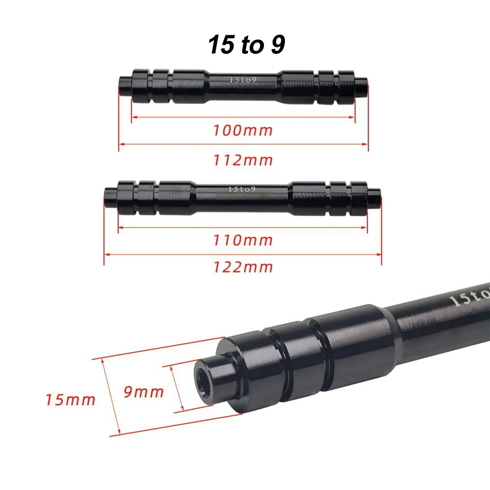 Bicycle Upgrades 15 12mm To 9mm Aluminum Alloy Convertor Aluminum Axle Adapter Bicycle Skewer 15mm 12mm To 9mm
