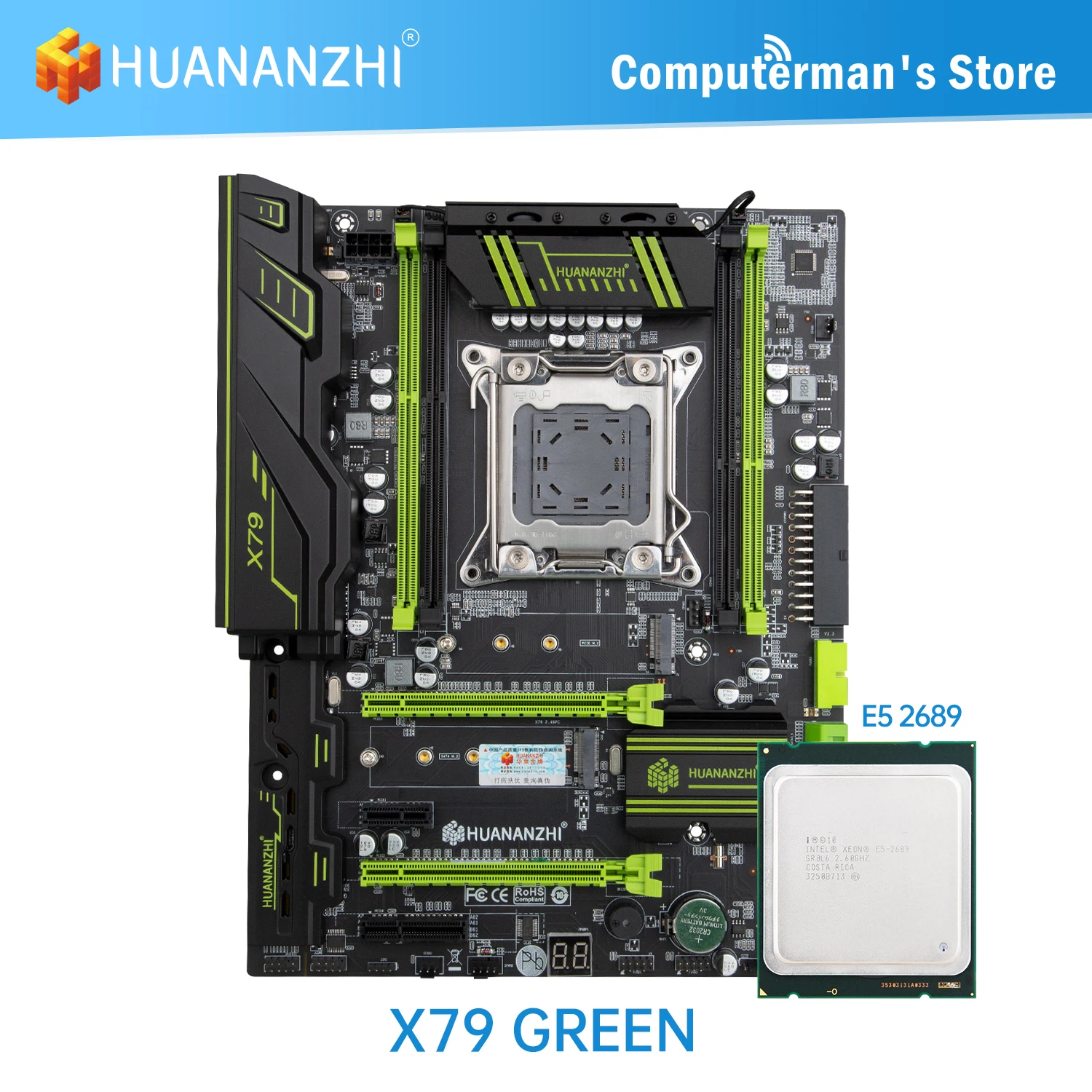 Материнская плата HUANANZHI X79 ATX DDR3 2689 МГц | Компьютеры и офис
