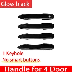 Luxurious Carbon Fiber Chrome Door Handle Cover Trim - Anti - Scratch Car Accessories (Handle 1 Keyhole)