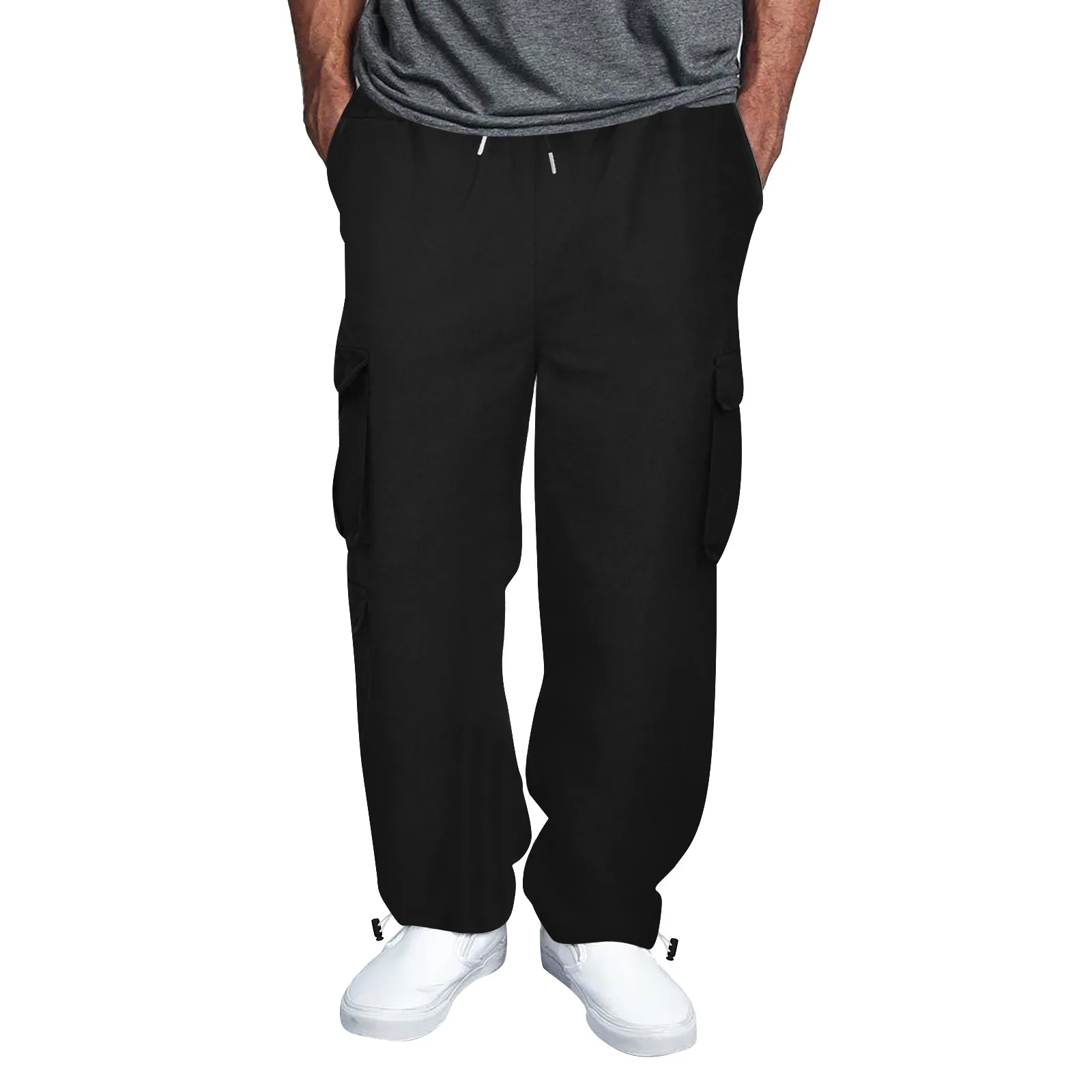  Work Pants for Men Black Fleece Joggers Cargo