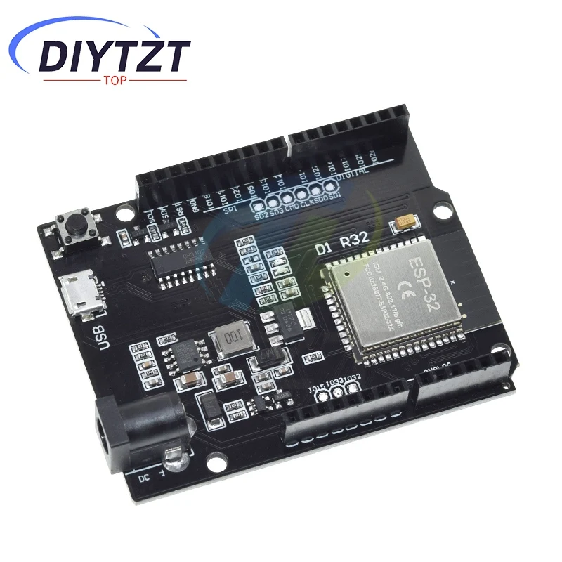 Wemos D1 ESP32 ESP-32 WiFi 블루투스 4MB 플래시 UNO D1 R32 보드 모듈 CH340 CH340G 개발 보드 (아두이노용) DIYTZT