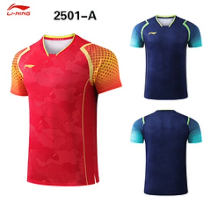 Busan World Championships Table Tennis Men National Team Same Style Quick drying Breathable Sports Short Sleeve