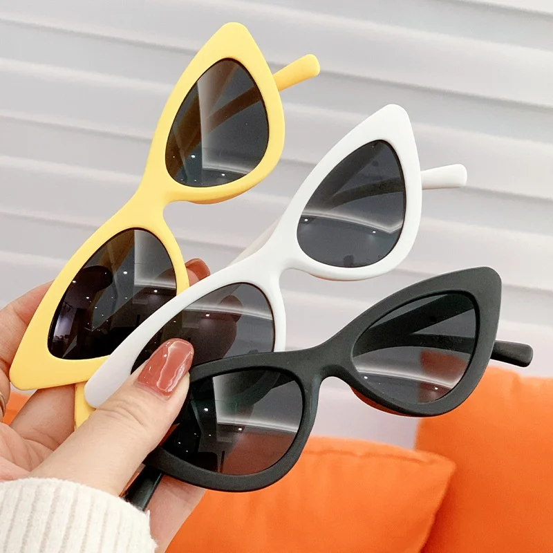 3 pc Korean Fashion Children's UV Cat Eyes Sunglasses for Kids Retro Outdoor Shade Boys and Girls Sun Glasses for Children