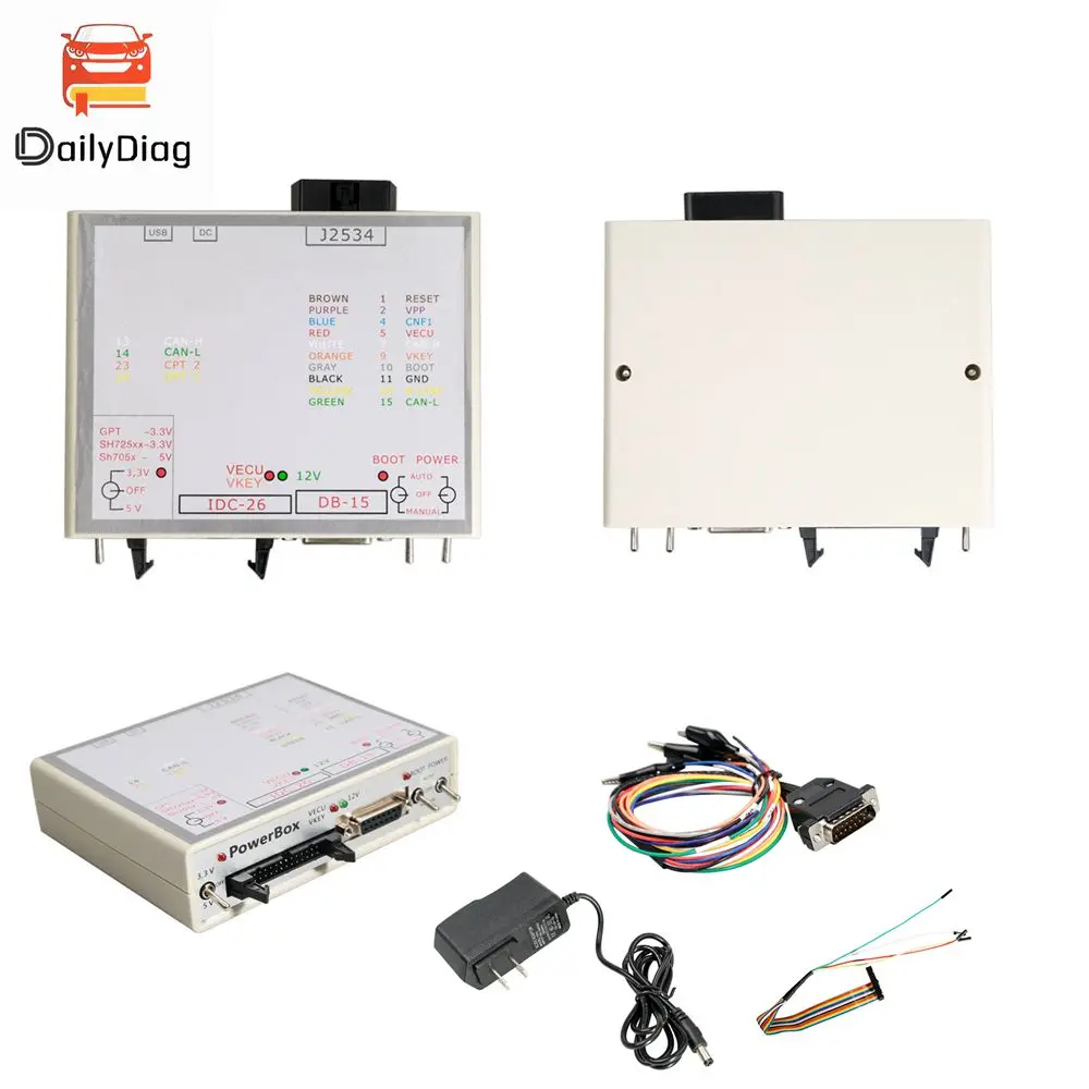 최신 파워 박스 JTAG Hitachi FLASH Via j2534, FLASH ECU-Soft OBD ECU 프로그래머 파워 박스