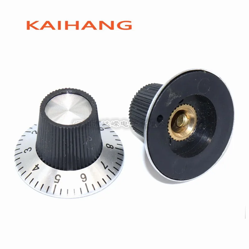 

2PCS 29*18mm C-2 Potentiometer knob with dial digital metal knob governor knob cap Round hole 6mm