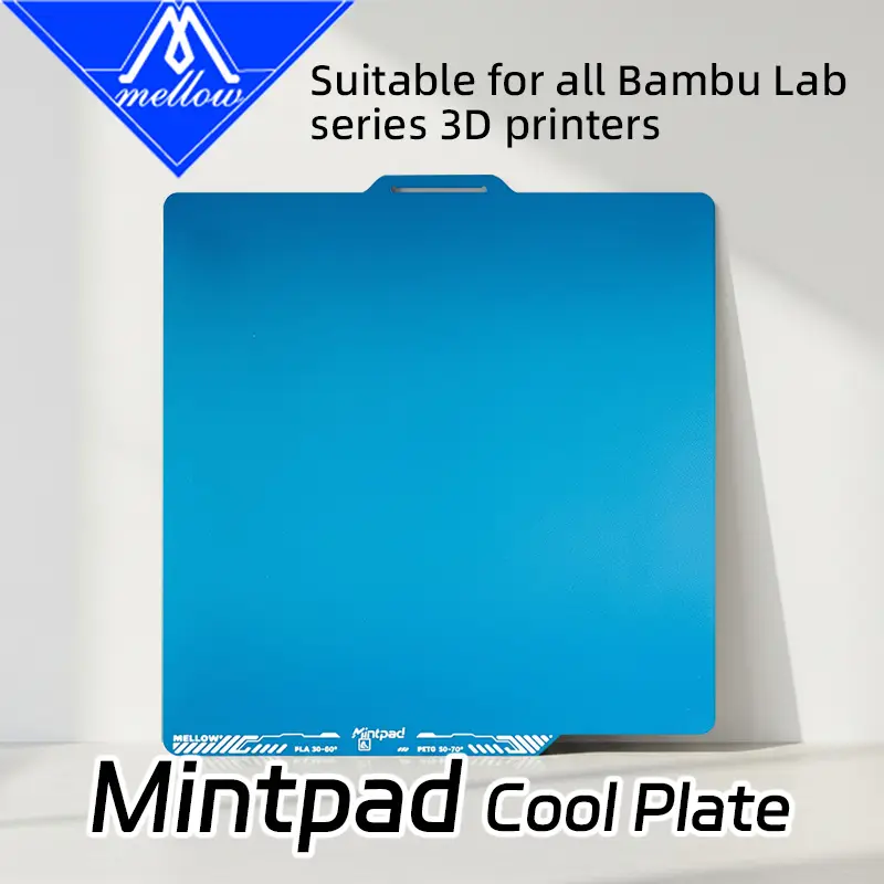 Mellow MintPad Cool Plate Build Surface for Bambu Lab X1 P1 A1 H2D — Dual-Sided Flexible Low-Temp Adhesion Print Bed image 1