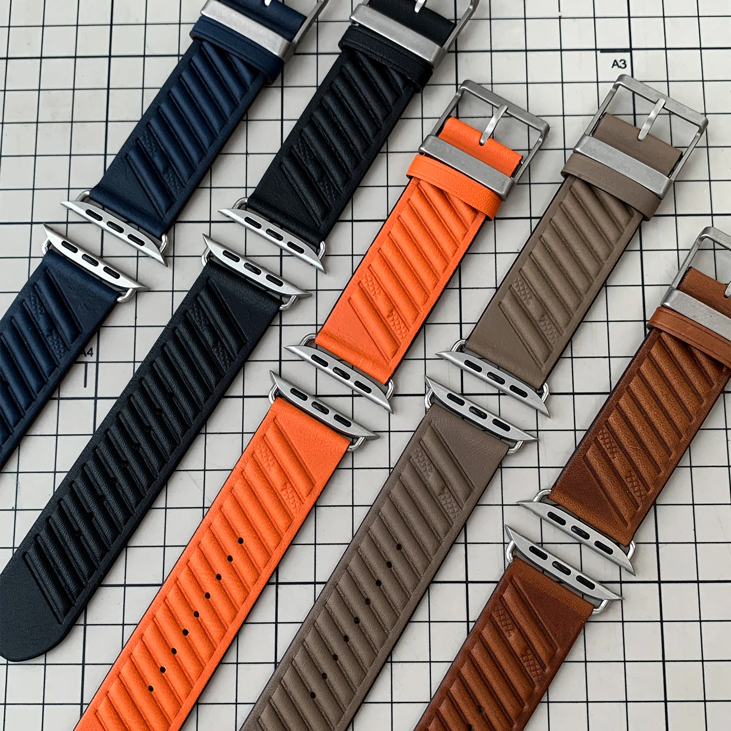 Kebitt Swift Midnight Blue Leather Watch Band Strap