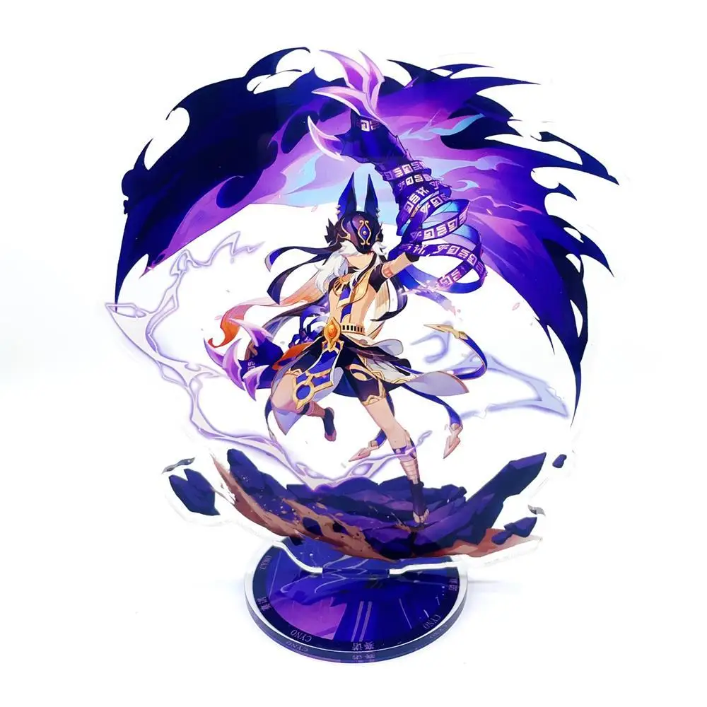 Anime Figure Acrylic Stand - Furina, Arlecchino, Xiao, Yae Miko, Yelan - Desk Decor & Fan Gift