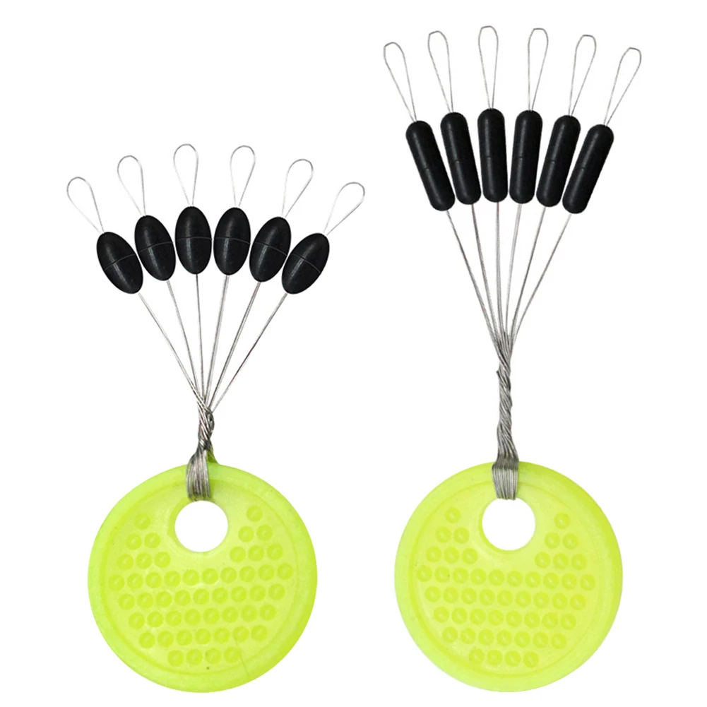 60pcs 10 Group Set Rubber Space Beans Stopper for Fishing Bait Fish Float Tools