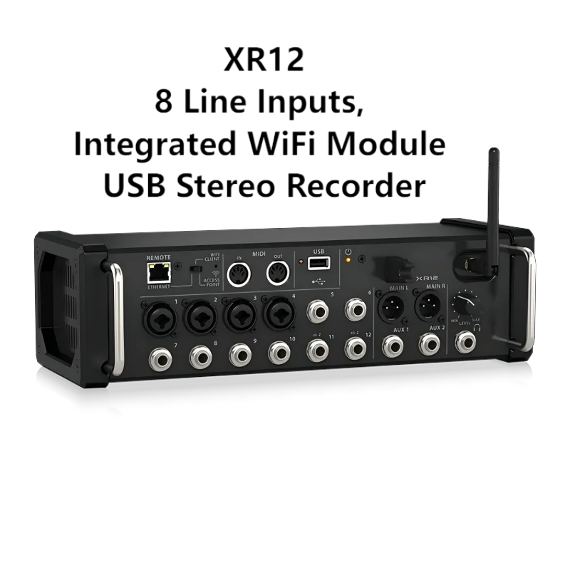 베스트셀러 XR12 8 라인 입력 아이패드 믹서용 디지털 전문 음악 라이브 디지털 오디오 믹서