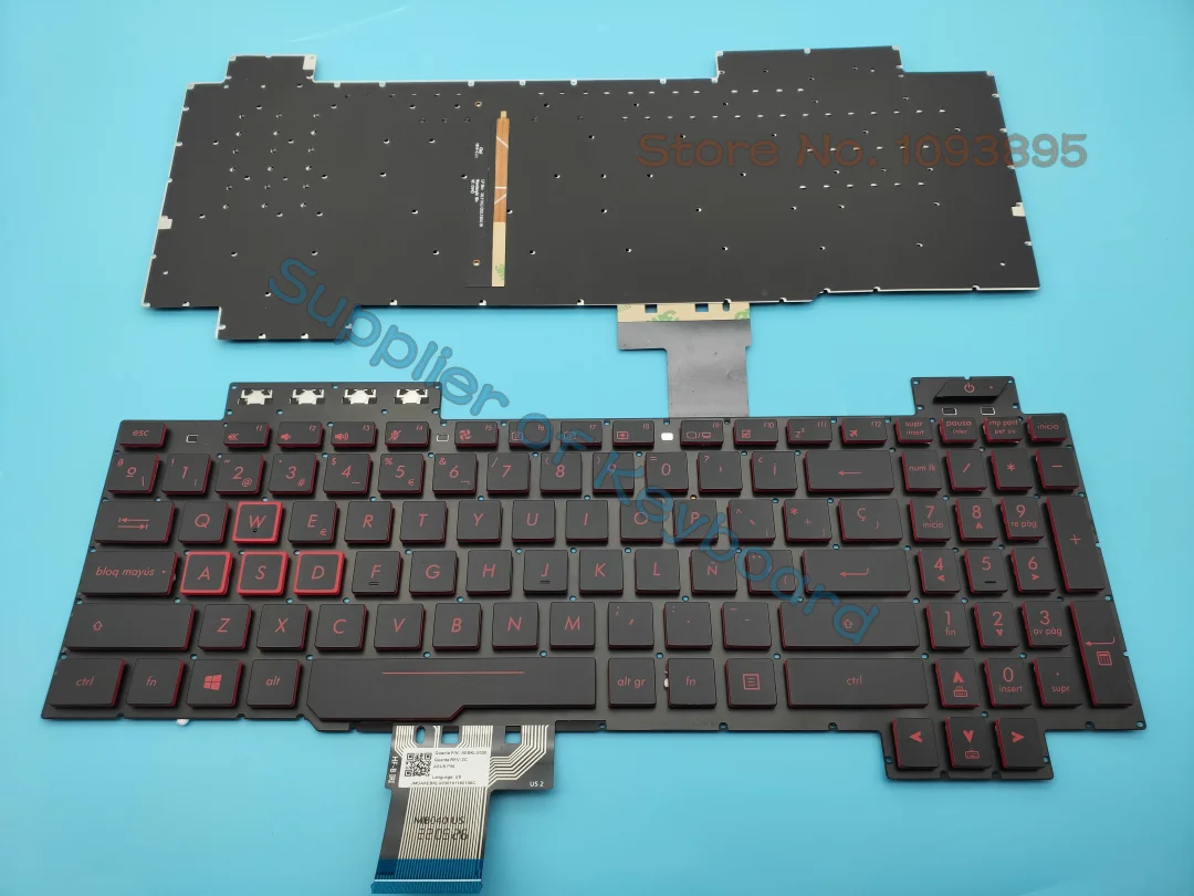 

NEW For Asus TUF Gaming FX705D FX705G FX705A FX705DD Laptop Latin Spanish Keyboard Red Backlit