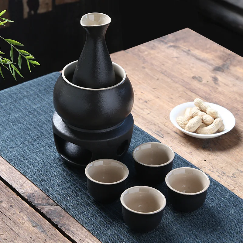 Ceramic Sake Set Ceramic Sake Set Cups With Warmer Keep Sake Storage Gift Box Traditional Porcelain Pottery Hot Saki Drink