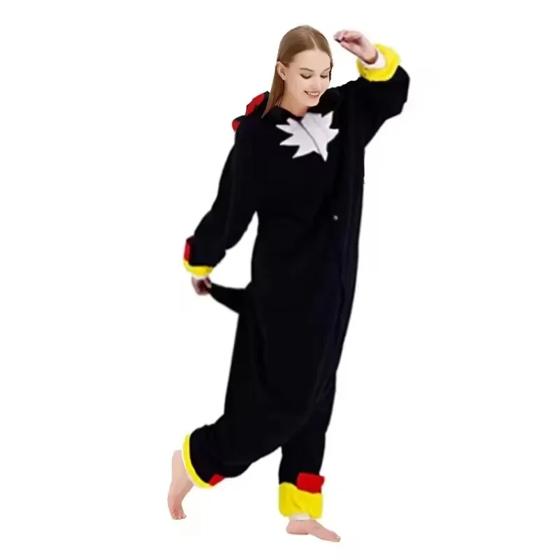 Oversized XL Black Shadow Cartoon Pajamas Children Adult Female Male Animal Christmas Hedgehog Cosplay Raccoon Kigurumi Jumpsuit cosplay costumes,children pajamas,kigurumi pajamas