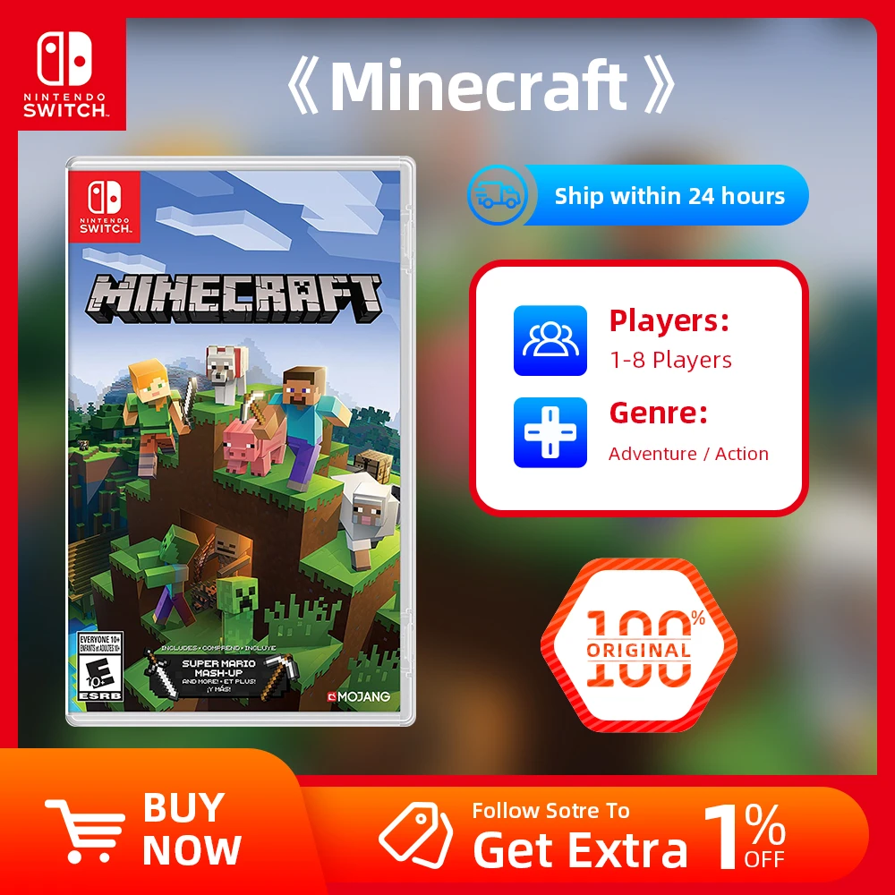 Nintendo Switch Games Minecraft Action Adventure Simulation Genre Support Tv Tabletop And