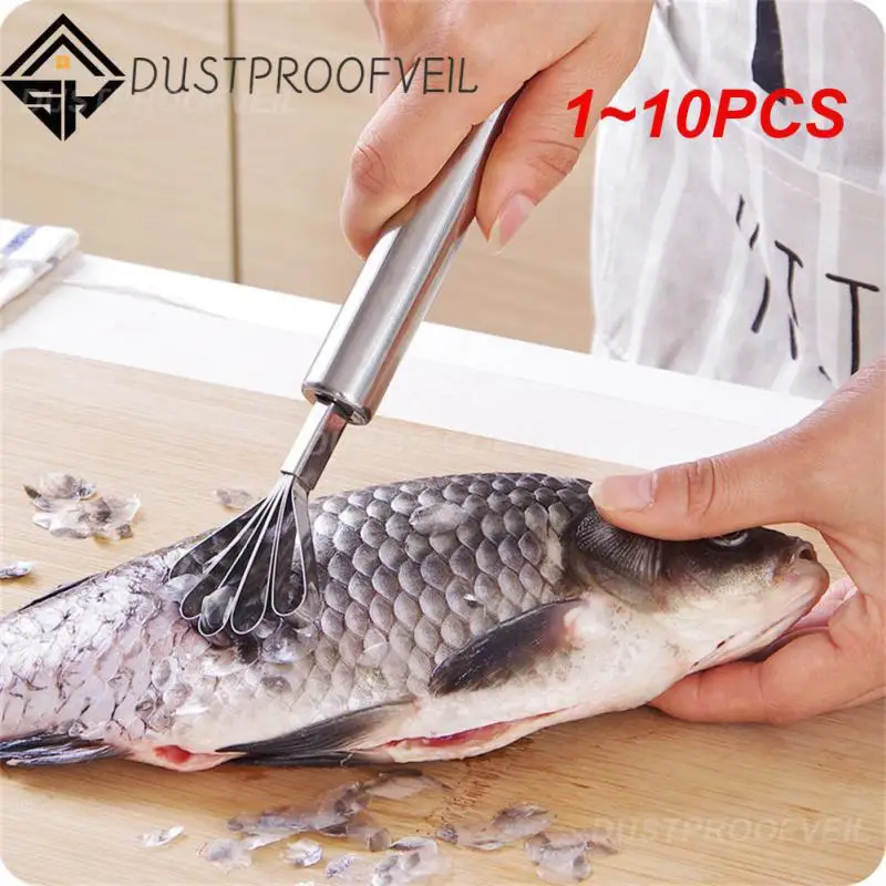 1~10PCS Creative Stainless Steel Shredded Coconut Knife Household Coconut Grater Fish Scale Planed Meat Scraper Kitchen Supplies
