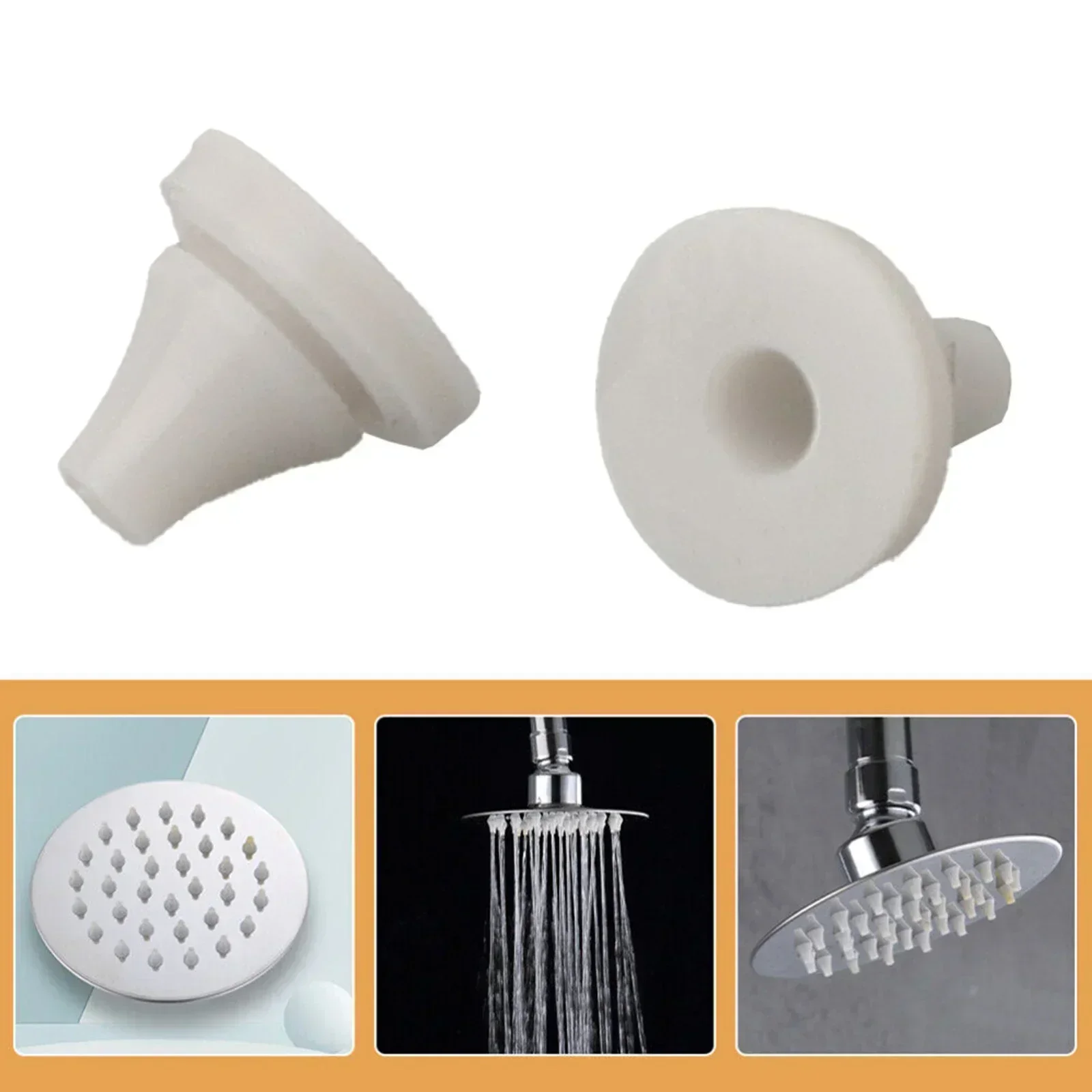 50pcs Replacement Shower Head Nozzles Spray Hole Silicone Nozzle White For 4mm Opening Size Shower Head Replace Parts 3