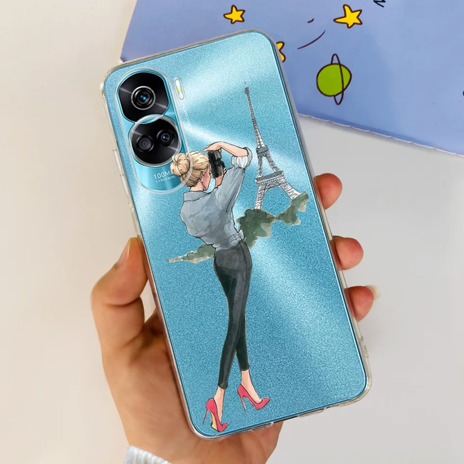 Stylish Pattern Soft Silicone Clear Back Cover
