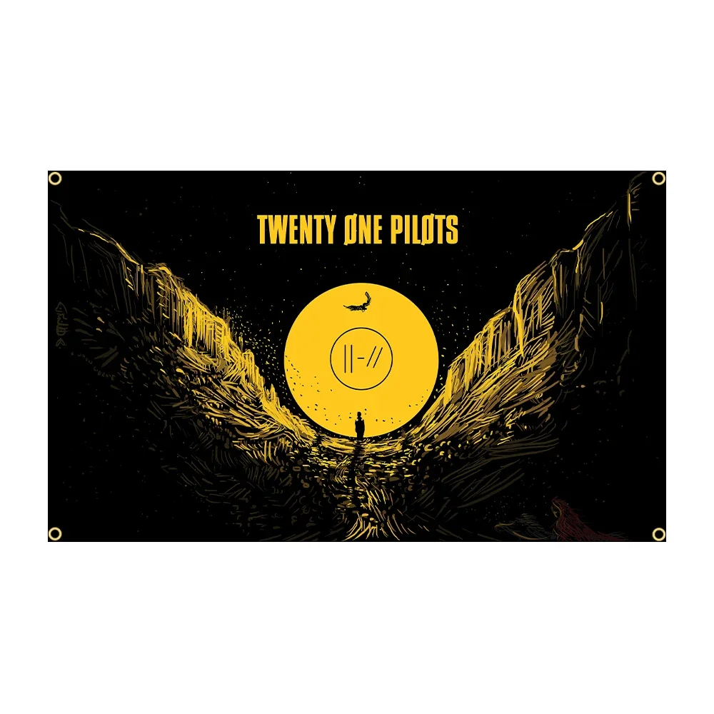 T-Twenty-One Pilots Decorative Polyester Band Flag Tapestry - Room Decor Banner
