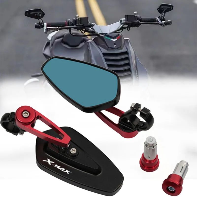 

Для мотоцикла YAMAHA XMAX250 XMAX 300 X-MAX 250 125 400 22 мм 7/8 дюйма ручки из алюминиевого сплава торцевые боковые зеркала заднего вида