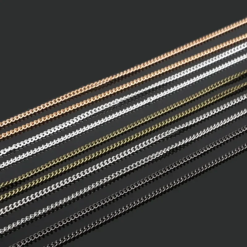5 mt/los 3*2mm Rhodium/Silber/Gold/Gunmetal/Antik Bronze Überzogene Eisen ketten Passend Für Machen Halskette Armband Schmuck Erkenntnisse – Detail 1