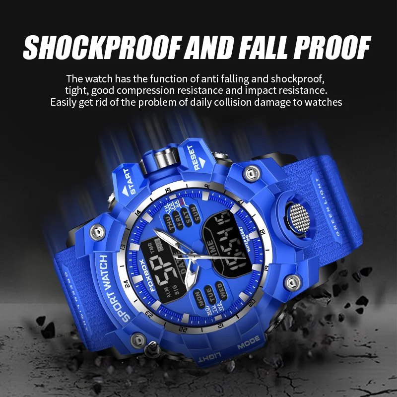 LIGE Quartz Men Watch Fashion Military Sports Digital Watches For Men Fashion Waterproof LED Display Watch Men Relogio Masculino