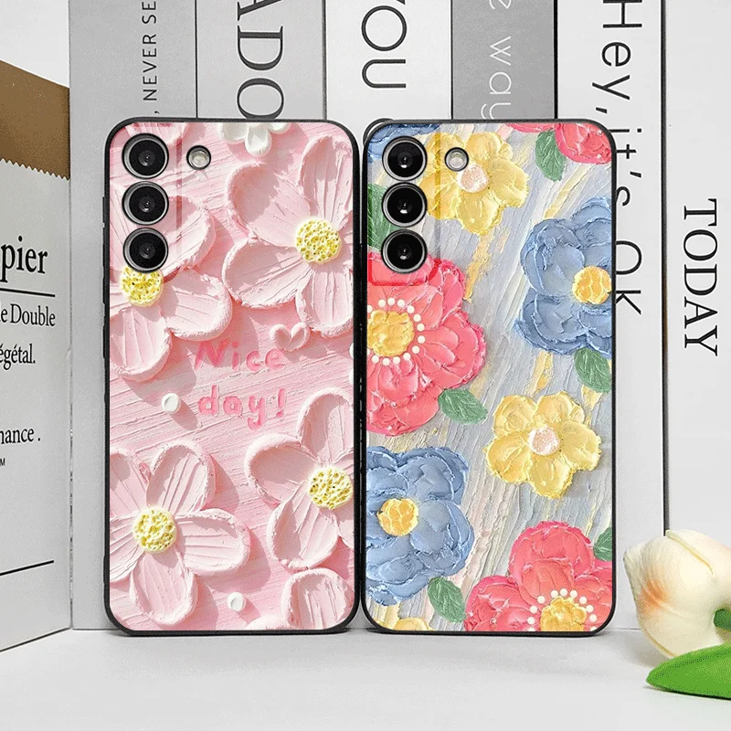 Artistic Floral Oil Painting Soft Silicone Phone Case Cover