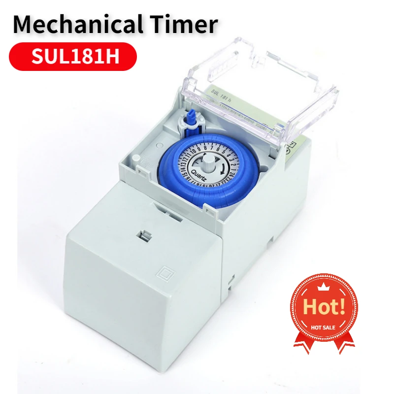 

SUL181H Device-type Guide Rail Installation Mechanical Timer 24Hours 16A 250V 15MINS~24HOURS