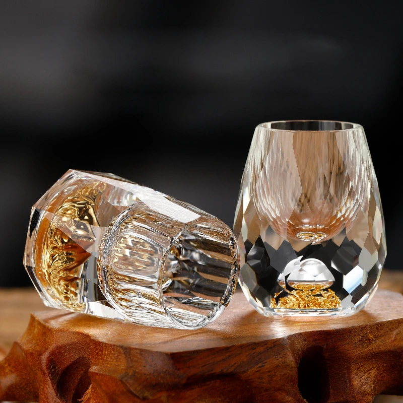 Legende sector Sluier 3D Gletsjer Whiskey Glazen Beker Kristal Gouden Folie Borrelglaasjes Voor  Bar Club Transparant Glas Whiskey Liquor Cups Hoge end Wijn Set| | -  AliExpress