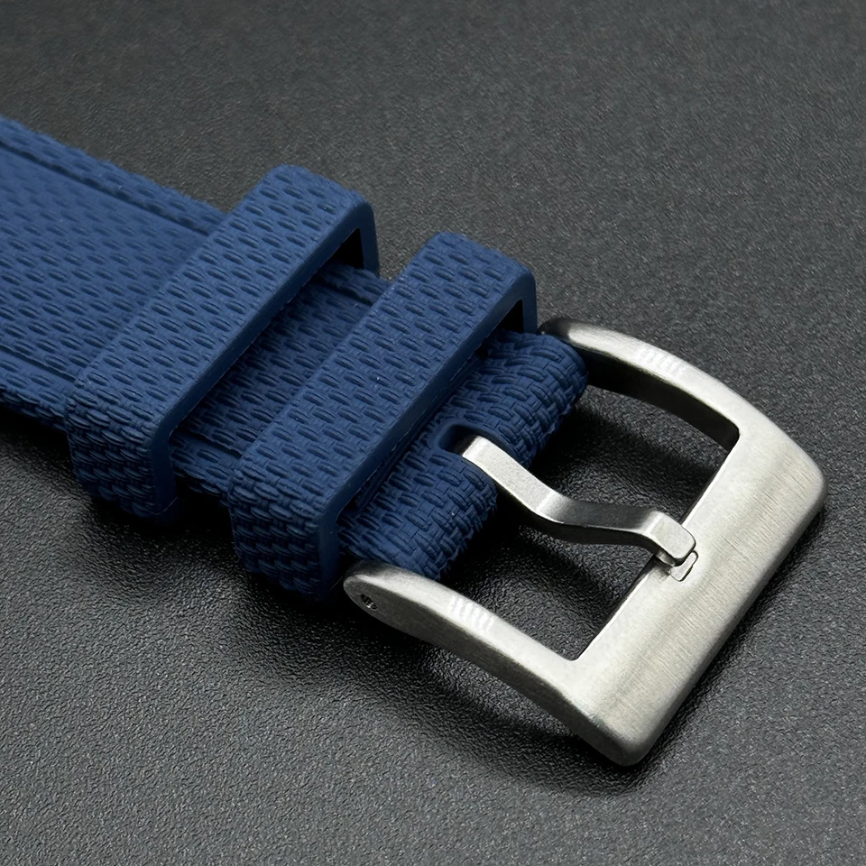 Braided FKM Rubber Quick-Release Watch Strap - Universal Fit, 20-22mm