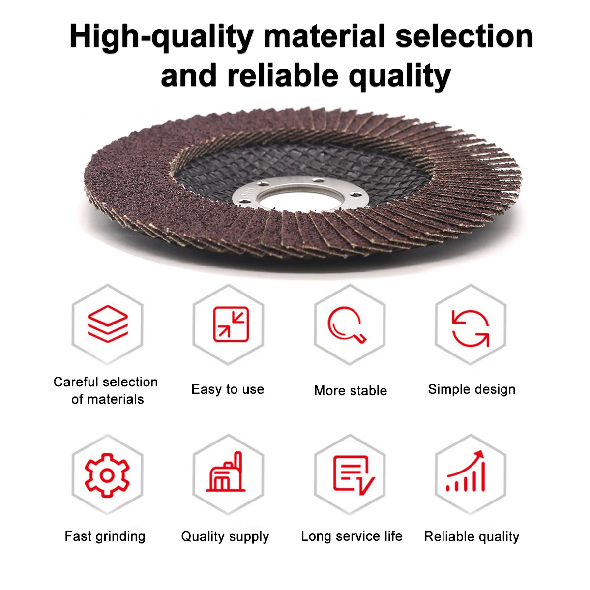 50pcs/set FLAP GRINDING SANDING DISCS 115mm 4.5" 40 60 80 120 GRIT ANGLE WHEEL