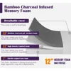 12 Inch Bamboo Charcoal Cooling Gel Memory Foam Mattress in a Box, Medium-Firm Support, Fiberglass-Free Design for Pressure Reli 4