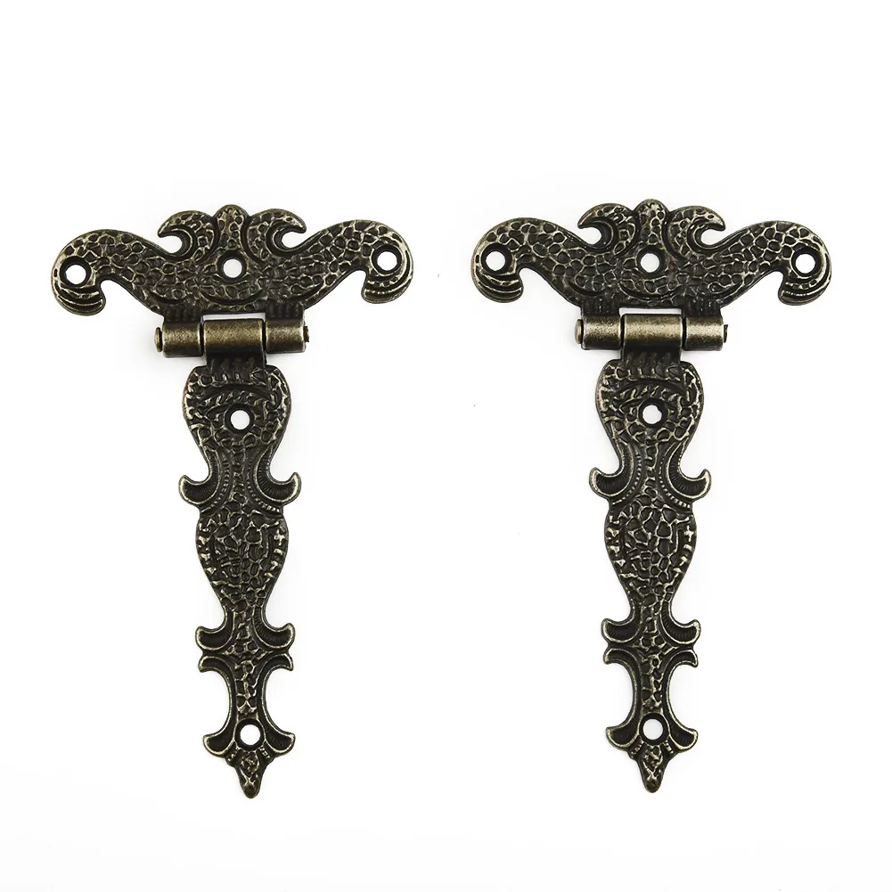 2Pcs Retro Bronze Zinc Alloy Hinge For Windows Cabinet Cupboard Wardrobe Doors Wooden Boxes Jewelry Case Hinges 113*69mm door hinges