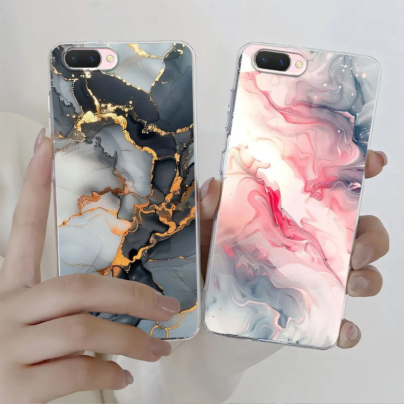 Marble Clear Soft Silicone Phone Case Bumper Cover