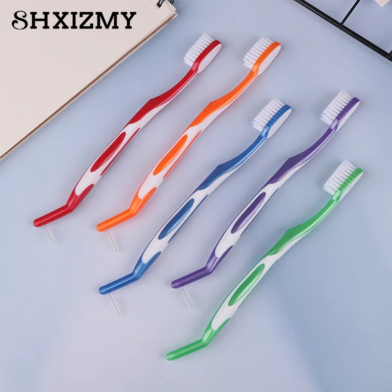 

Ортодонтические зубные щетки, двухсторонняя межзубная щетка V Trim End Tuft, зубная щетка для очистки Орто брекеты, зубная щетка