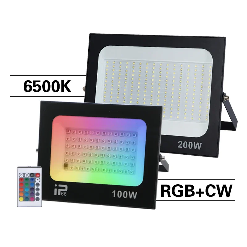 LED Flood Light Spotlight RGB LED Floodlight Projector Outdoor Lighting Waterproof Wall Garage Gym Landscape Lighting AC220V led flood light
