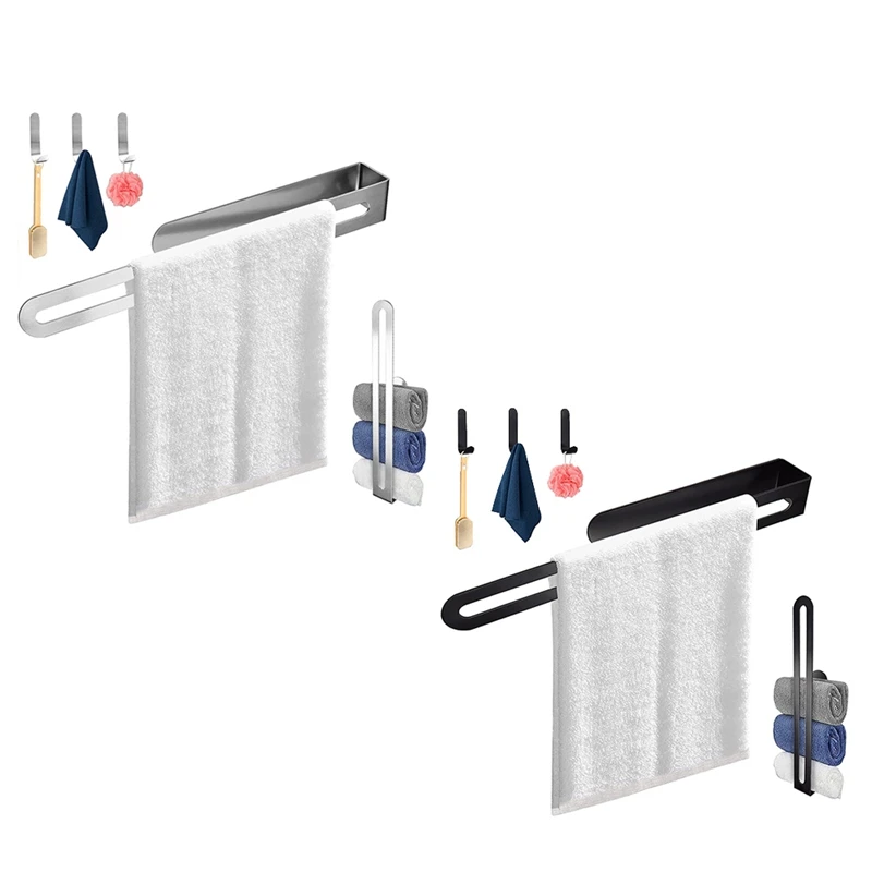 Hand Towel Holder, Strong Self Adhesive Hand Towel Ring, Thicken Stainless Steel Bar/Rack