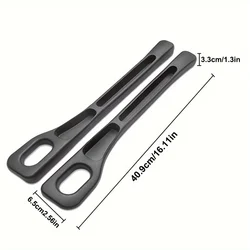 Deluxe Car Seat Gap Filler Organizer with Dual Groove Design - Waterproof PU Leather Strip (Black)